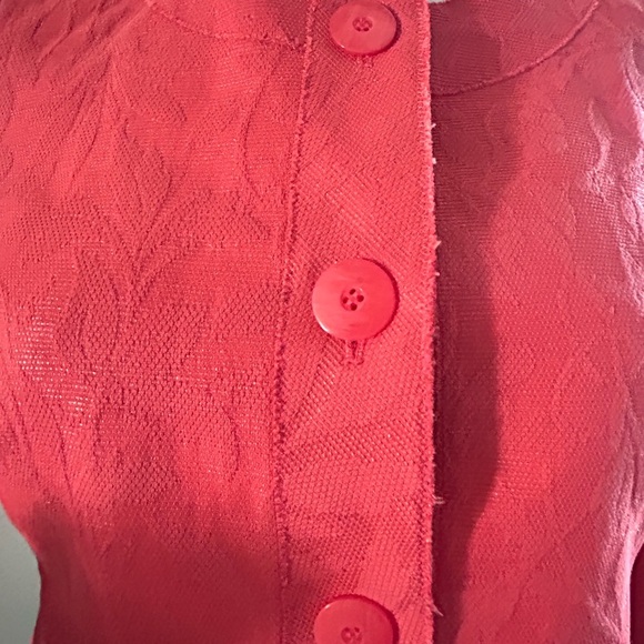 Talbot’s Suit Jacket, Orange Salmon, Jacquard, Professional, 12 petite - Picture 5 of 11